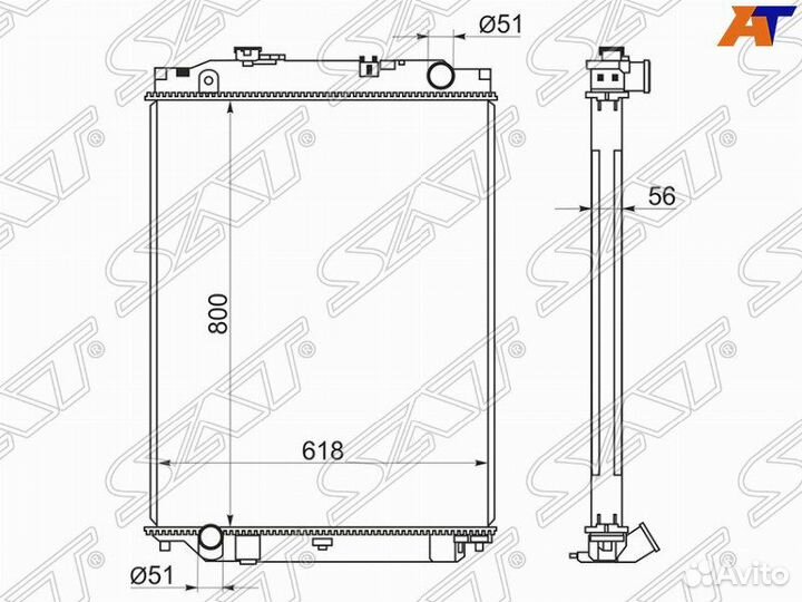 Радиатор охлаждения Isuzu Forwar