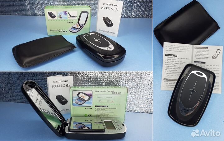 Ювелирные Весы Gold Pro зеркало Кожаный чехол 100г