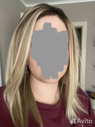 Парик полусистема Clip hair блонд