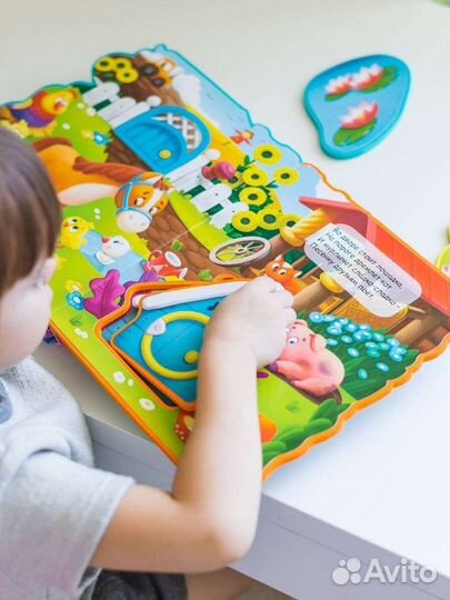 Книжка с мягкими пазлами 0+, 3шт, любая