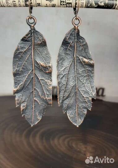 Серьги медные