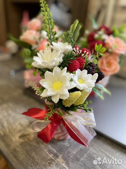 Букет из мыльных цветов