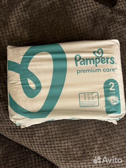 Памперсы детские 2 уп. 2 раз. pampers premium care