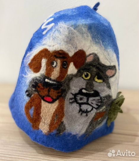 Шапка банная, войлочная, из натуральной шерсти