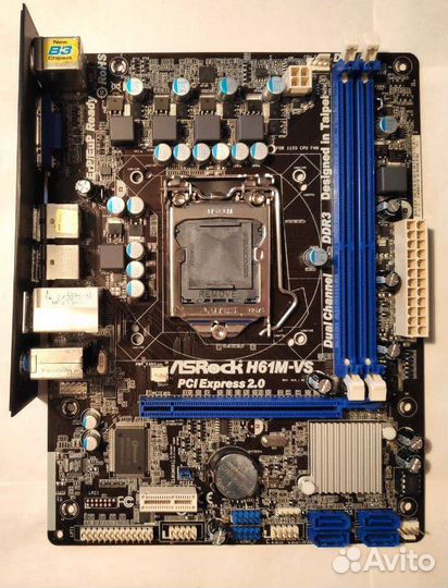 Мат. плата Socket LGA1155 ASRock H61M-VS