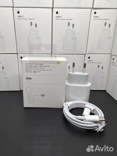 Быстрая зарядка Apple 20w + Type-C-Lightning