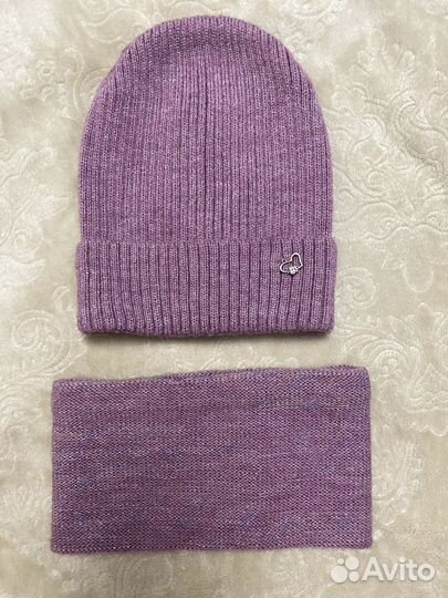 Шапка и Снуд 52-54 для девочки