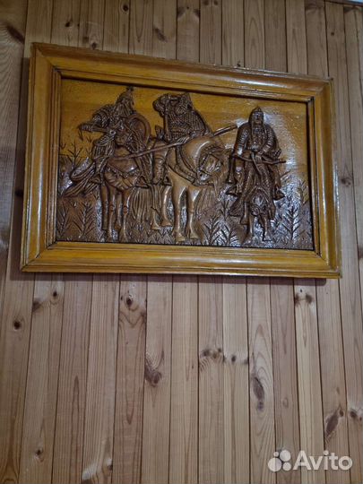 Картина панно из дерева