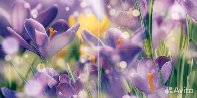 Плитка P4D286 Crocus Цветы (из 4 плиток)