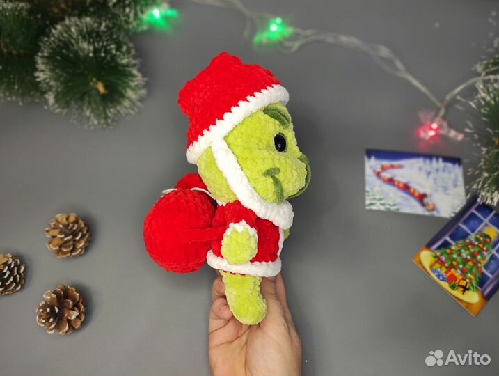 Гринч вязаная игрушка