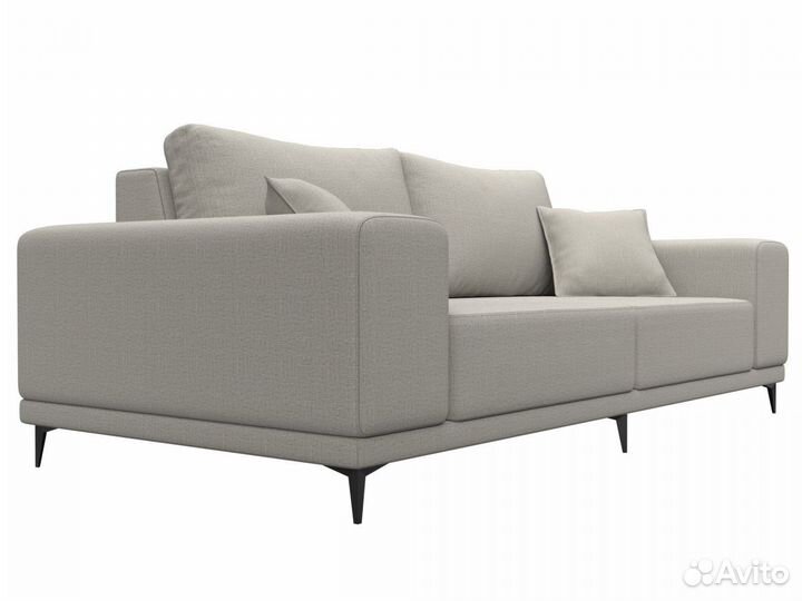 Диван прямой Льюес, рогожка, амур бежевый. Москва