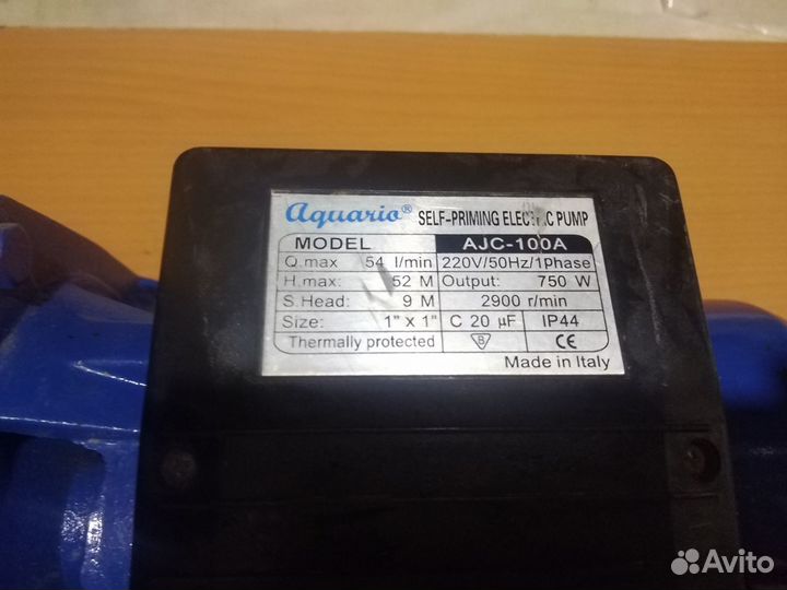 Насос поверхностный Aguario AJC-100A Италия
