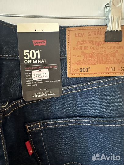 Джинсы levis 501 новые оригинал