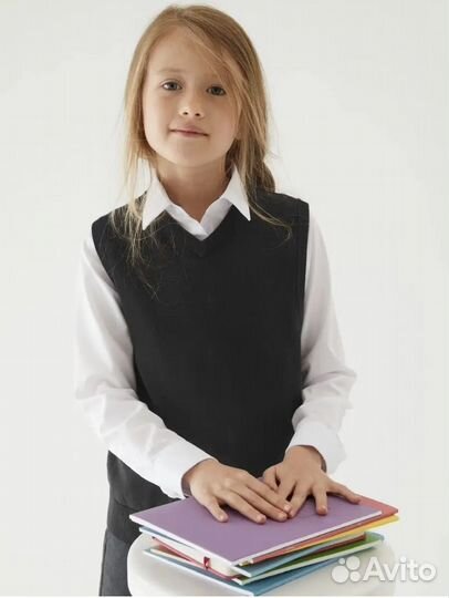 Жилет детский унисекс 7-8 лет школьный M&S