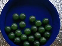 Бусы (четки) из нефрита зелёного цвета, украшения