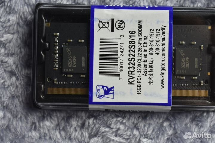 DDR4 kingston 16GB 3200 мгц. so-dimm. Ноутбук