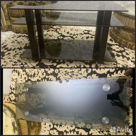 Стеклянная тумба под телевизор