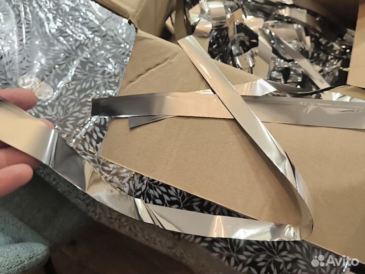 Бумага для шоуметаллизированные полоски серебро