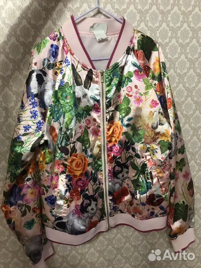 Блузка в цветочек/лонгслив на 8-10лет для девочки