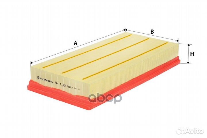 Фильтр воздушный AN1124 nordfil