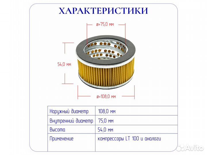 Фильтр-картридж для воздушного компрессора LT-100