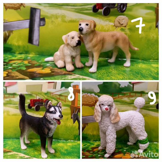 Schleich procon bullyland Safari ltd собаки кошки