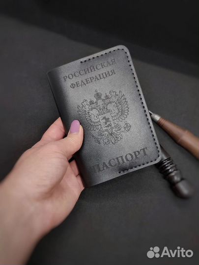 Обложка для паспорта из кожи ручная работа