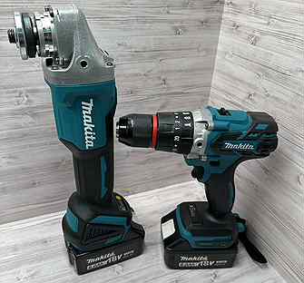 Шуруповерт и болгарка 125 набор 2 в 1 Makita 18V