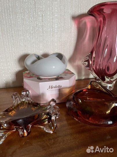 Пепельницы цветное стекло фарфор