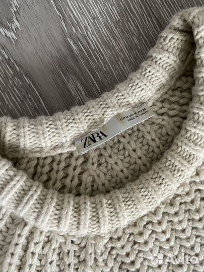 Свитер крупной вязки zara