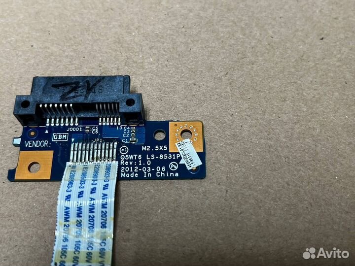 Q5WT6 LS-8531P Плата SATA для DVD Acer Aspire E1-5