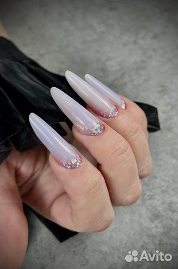 Наращивание ногтей,Выкладной френч, маникюр