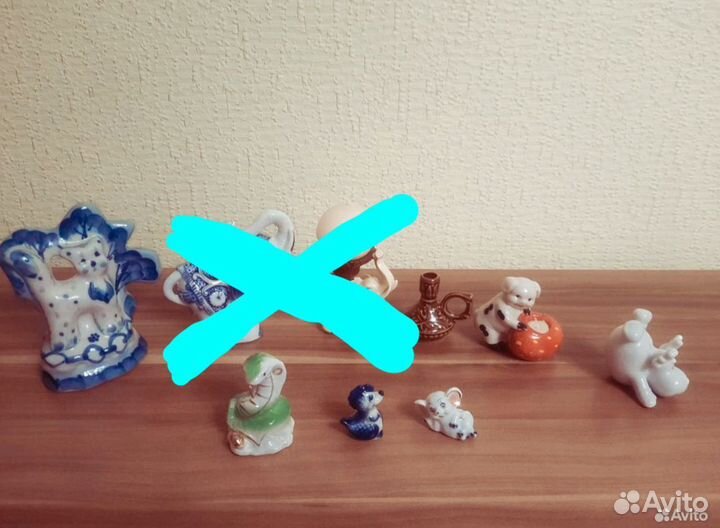 Фарфоровые статуэтки и подсвечники, копилка +СССР