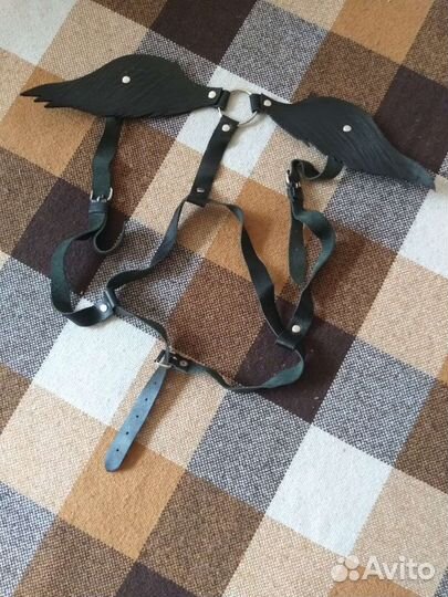 Портупея с крыльями натуральная кожа