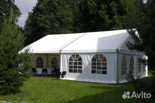 Аренда двускатных шатров от 100 до 1000 кв.м