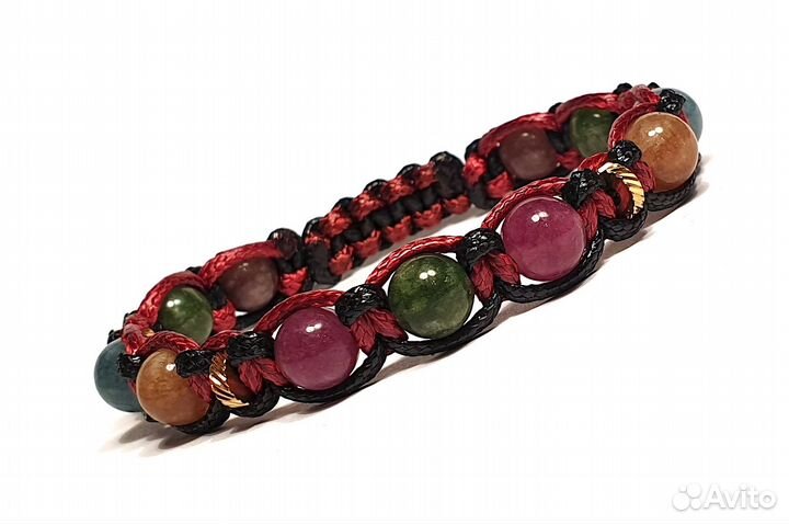 Браслет шамбала из натурального кварца