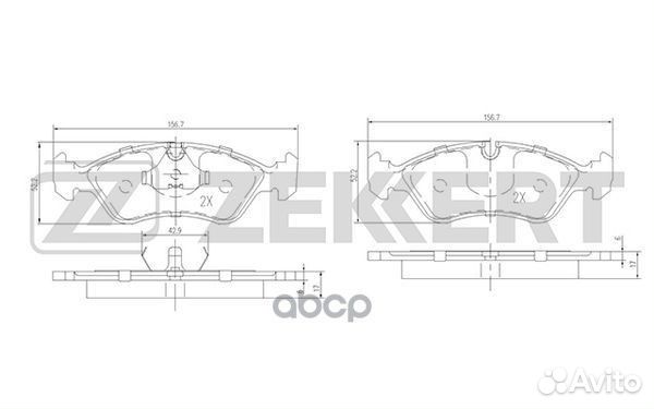 Колодки торм. диск. передн. Opel Omega A 88- D