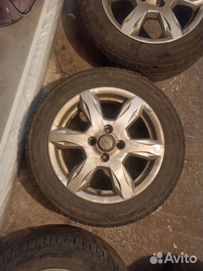 Литые диски r15с летней резиной 4*100