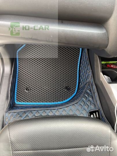 3D коврики из Экокожи+вставки ева Honda Fit 3