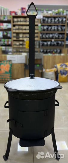 Печь под казан с трубой