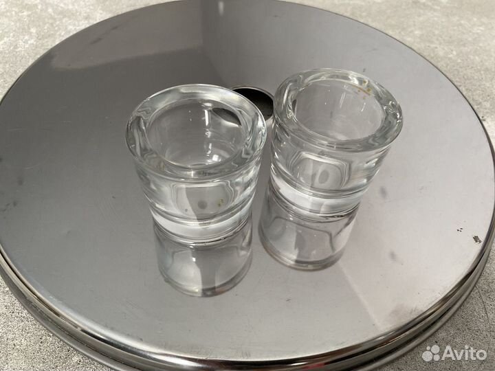 Набор стеклянных подсвечников