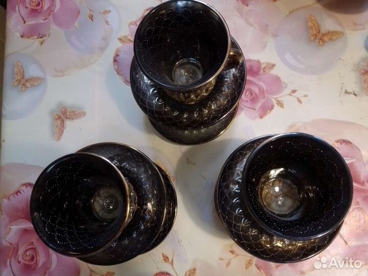 Винтажные графины, сервизы чайник