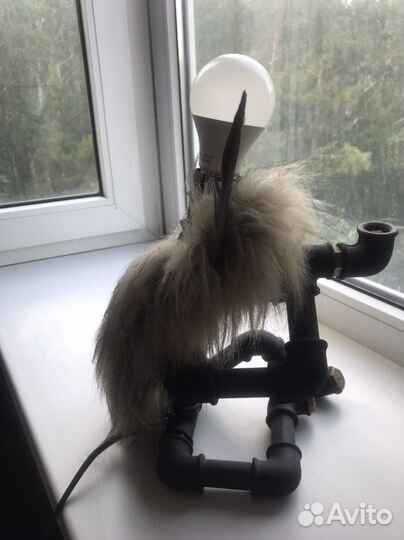 Светильник- настольный лофт, подсвечник лофт