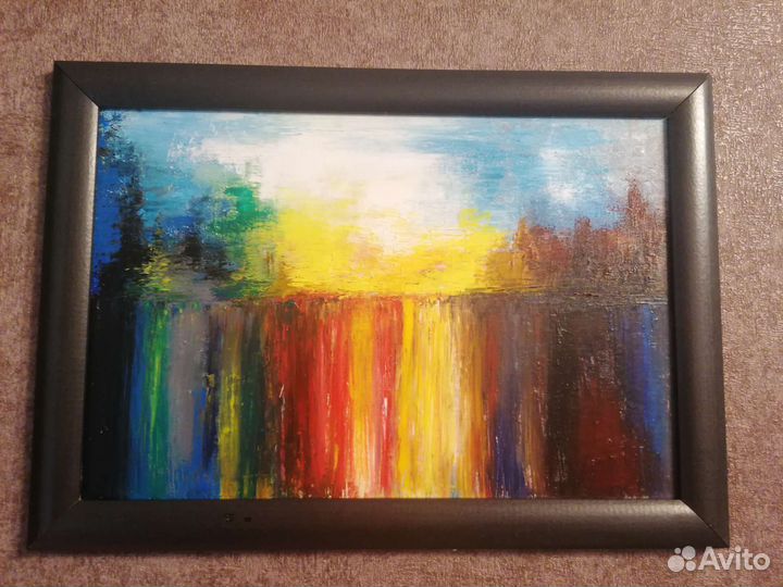 Картина маслом на холсте абстракция 30*45