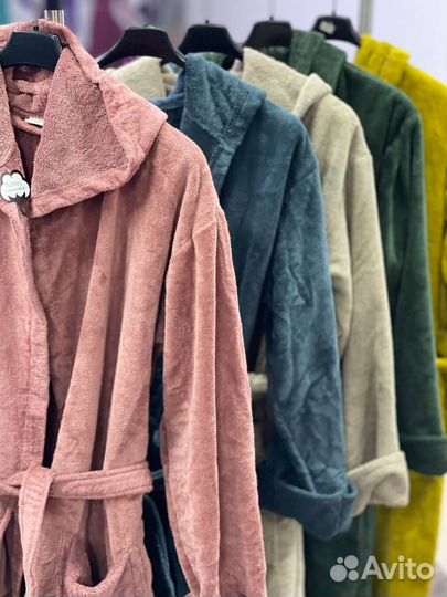 Женский халат махровый