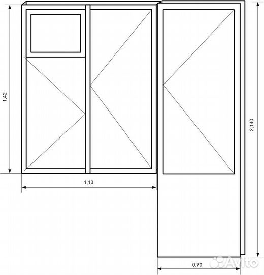 Оконный деревянный блок