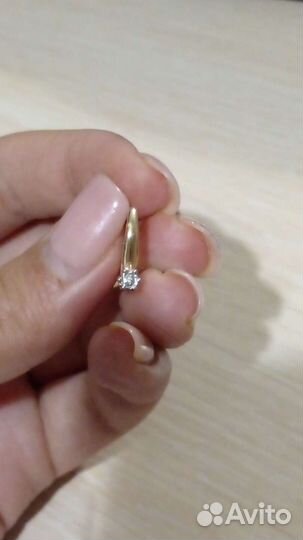 Золотые серьги 585 с бриллиантами