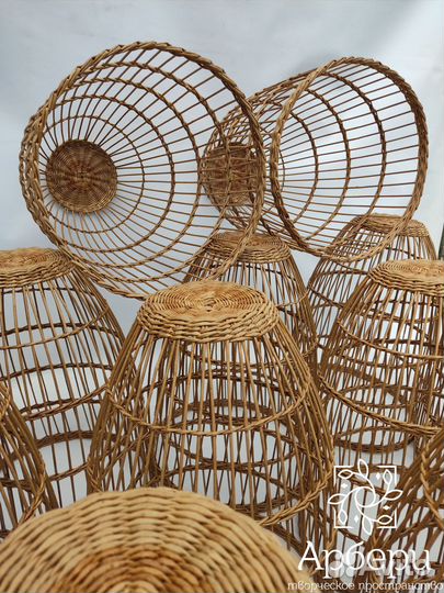 Потолочный абажур плетеный