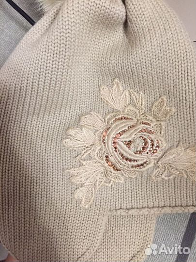 Шапка зимняя для девочки 52/54