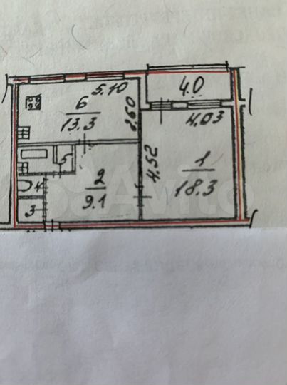 1-к. квартира, 47 м², 6/10 эт.